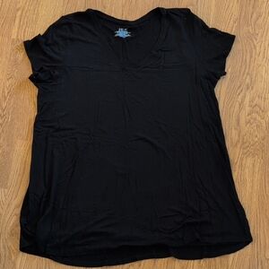 Hue Black V-Neck Short Sleeve Tee